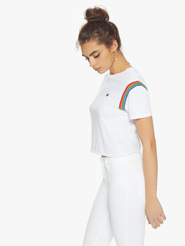 Aviator Nation Prism Boyfriend Tee - White